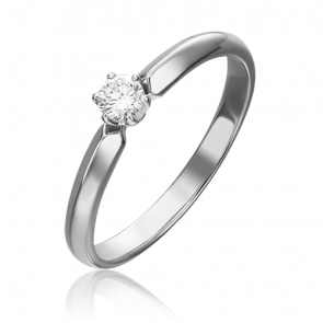 Кольцо из белого золота Platina с бриллиантом 01-0983-00-101-1120-30 фото