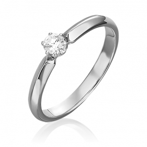 Кольцо из белого золота Platina с бриллиантом 01-0985-00-101-1120-30 фото