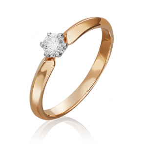 Кольцо из комбинированного золота Platina с бриллиантом 01-0986-00-101-1111-30 фото
