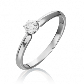 Кольцо из белого золота Platina с бриллиантом 01-0989-00-101-1120-30 фото