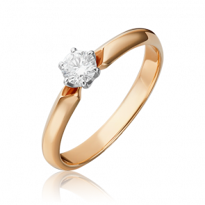 Кольцо из комбинированного золота Platina с бриллиантом 01-0992-00-101-1111-30 фото