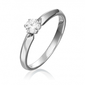 Кольцо из белого золота Platina с бриллиантом 01-0993-00-101-1120-30 фото