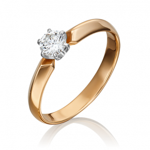 Кольцо из комбинированного золота Platina с бриллиантом 01-0998-00-101-1111-30 фото