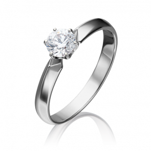 Кольцо из белого золота Platina с фианитом 01-1003-00-501-1120-38 фото