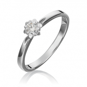 Кольцо из белого золота Platina с бриллиантом 01-1013-00-101-1120-30 фото