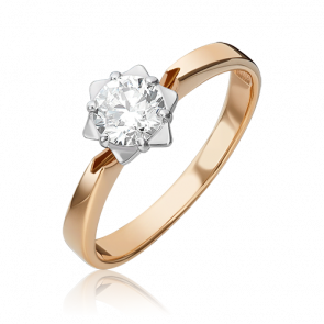 Кольцо из комбинированного золота Platina с бриллиантом 01-1026-00-101-1111-30 фото