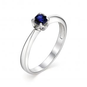 Серебряное кольцо АЛЬКОР с сапфиром 01-1073/000С-00 фото