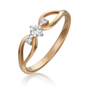 Золотое кольцо Platina с бриллиантом 01-1078-00-101-1110-30 фото