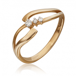 Золотое кольцо Platina с бриллиантом 01-1096-00-101-1110-30 фото