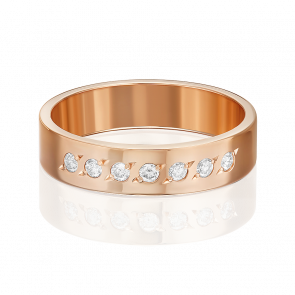 Золотое обручальное кольцо Platina с бриллиантом 01-1141-00-101-1110-30 фото