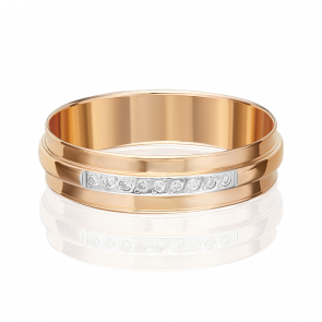 Золотое обручальное кольцо Platina с бриллантом 01-1249-00-101-1110-30 фото