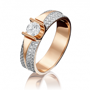 Золотое кольцо Platina с бриллиантом 01-1275-00-101-1110-30 фото