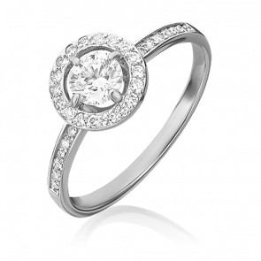 Кольцо из белого золота Platina с бриллиантом 01-1278-00-101-1120-30 фото