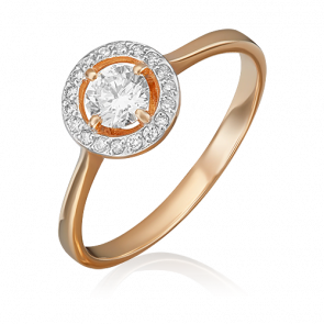 Золотое кольцо Platina с бриллиантом 01-1281-00-101-1110-30 фото