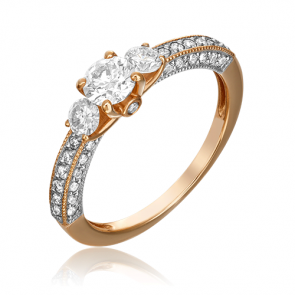 Золотое кольцо Platina с бриллиантом 01-1361-00-101-1110-30 фото