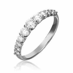 Кольцо из белого золота Platina с бриллиантом 01-1428-00-101-1120-30 фото