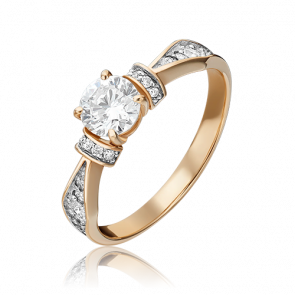 Золотое кольцо Platina с бриллиантом 01-1451-00-101-1110-30 фото