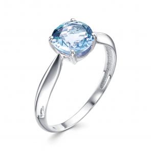 Серебряное кольцо АЛЬКОР с топазом 01-1465/00ТБ-00 фото