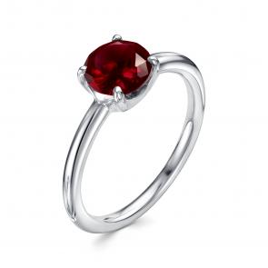 Серебряное кольцо АЛЬКОР с гранатом 01-1466/00ГР-00 фото