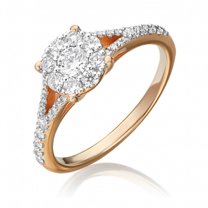 Золотое кольцо Platina с бриллиантом 01-1502-00-101-1110-30 фото