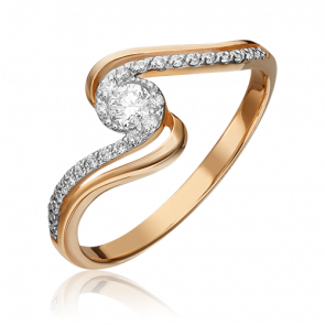 Золотое кольцо Platina с бриллиантом 01-1505-00-101-1110-30 фото