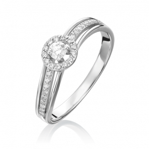 Кольцо из белого золота Platina с бриллиантом 01-1518-00-101-1120-30 фото
