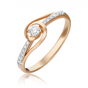 Золотое кольцо Platina с бриллиантом 01-1524-00-101-1110-30 фото