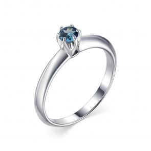 Серебряное кольцо АЛЬКОР с Лондон топазом 01-1539/00ТЛ-00 фото