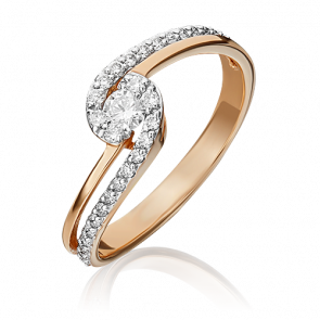 Золотое кольцо Platina с бриллиантом 01-1588-00-101-1110-30 фото