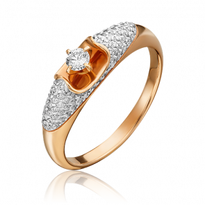 Золотое кольцо Platina с бриллиантом 01-1589-00-101-1110-30 фото