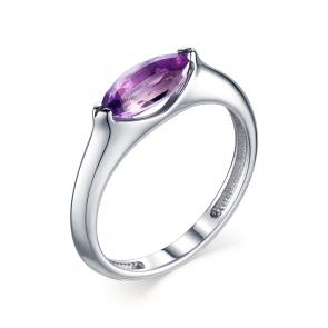 Серебряное кольцо АЛЬКОР с аметистом 01-1599/00АМ-00 фото