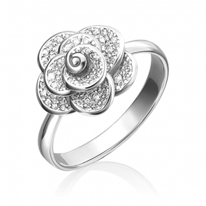 Кольцо из белого золота Platina с бриллиантом 01-1601-00-101-1120-30 фото