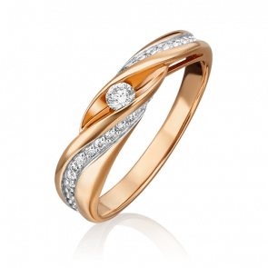 Золотое кольцо Platina с бриллиантом 01-1602-00-101-1110-30 фото