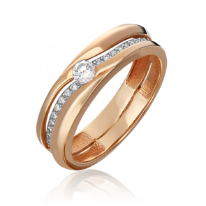 Золотое кольцо Platina с бриллиантом 01-1604-00-101-1110-30 фото