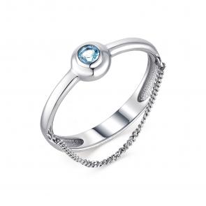 Серебряное кольцо АЛЬКОР с топазом 01-1659/00ТБ-00 фото
