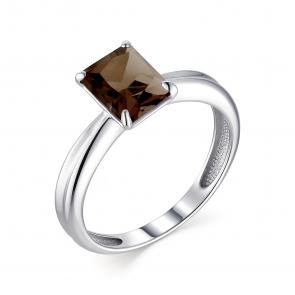 Серебряное кольцо АЛЬКОР с раухтопазом 01-1680/00РТ-00 фото