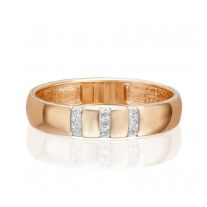 Золотое обручальное кольцо Platina с фианитом 01-1740-00-401-1110-03 фото