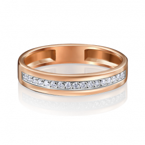 Золотое обручальное кольцо Platina с бриллиантом 01-1769-00-401-1110-03 фото