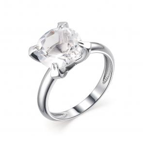 Серебряное кольцо АЛЬКОР с горным хрусталём 01-1840/00ГХ-00 фото