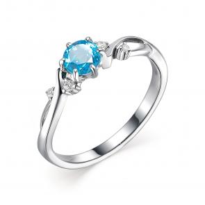 Серебряное кольцо АЛЬКОР с топазом 01-1851/00ТС-00 фото