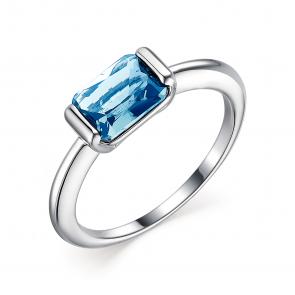 Серебряное кольцо АЛЬКОР с топазом 01-1896/00ТБ-00 фото
