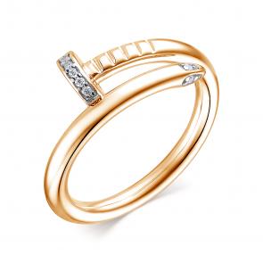 Серебряное кольцо Гвоздь АЛЬКОР с фианитом 01-1906/00КЦ-06 фото