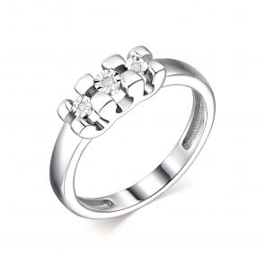 Серебряное кольцо АЛЬКОР с бриллиантом 01-1920/000Б-00 фото