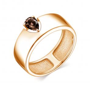 Серебряное кольцо АЛЬКОР с раухтопазом 01-1942/00РТ-06 фото