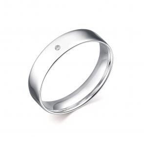 Серебряное кольцо АЛЬКОР с бриллиантом 01-1980/000Б-00 фото