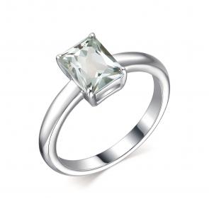 Серебряное кольцо АЛЬКОР с горным хрусталём 01-1989/00ГХ-00 фото