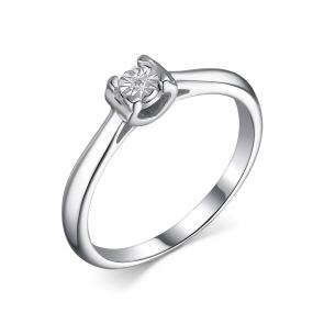 Серебряное кольцо АЛЬКОР с бриллиантом 01-2099/000Б-00 фото