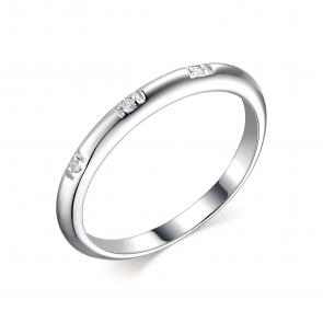 Серебряное кольцо АЛЬКОР с бриллиантом 01-2135/000Б-00 фото