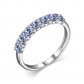 Серебряное кольцо АЛЬКОР с танзанитом 01-2142/0ТЗК-00 фото