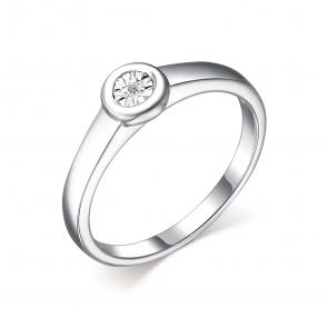 Серебряное кольцо АЛЬКОР с бриллиантом 01-2201/000Б-00 фото